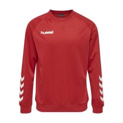 Bluza do piłki ręcznej dla dorosłych Hummel Promo Poly Sweatshirt. Czerwone bluzy męskie Hummel, xl, bez wzorów, bez kaptura, do piłki ręcznej. Za 137.50 zł.