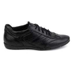 Olivier Buty męskie skórzane czarne sport style 7004DT czarne. Czarne półbuty na co dzień męskie sportowe, bez zapięcia. Za 408.14 zł.