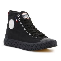 Buty Palladium Palla Ace Cvs Mid 77015-008-M czarne. Czarne trampki i tenisówki damskie bez wzorów, z materiału, bez zapięcia. Za 585.80 zł.