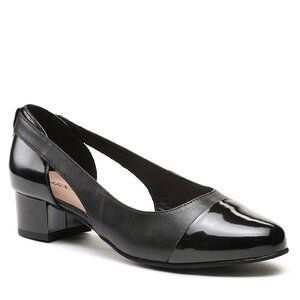 Czółenka Lasocki. Czarne czółenka damskie Lasocki, bez wzorów, bez obcasa, bez zapięcia. Za 145.99 zł.