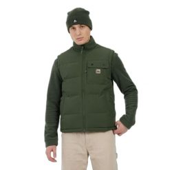 Kurtka puchowa bez rękawów Protest Pilot. Zielone kurtki sportowe męskie Protest, bez wzorów, z puchu, trekkingowe. Za 425.50 zł.