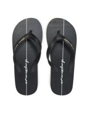 Armani Exchange Japonki XDQ010 XV700 N642 Czarny. Czarne klapki damskie Armani Exchange, bez wzorów, z gumy, bez obcasa. Za 129.99 zł.