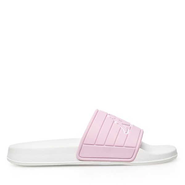 Klapki Kappa. Czerwone klapki damskie Kappa, bez wzorów, bez obcasa. Za 79.99 zł.