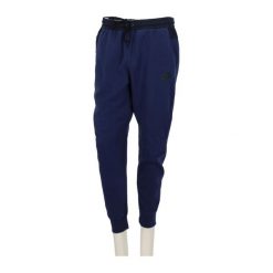 Second life - Spodnie dresowe męskie Tech Fleece granatowe - Jak nowy. Niebieskie spodnie sportowe męskie Nike, l, bez wzorów, z dresówki, do biegania. Za 207.36 zł.