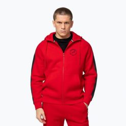 Bluza męska Pitbull San Diego Ca Hooded Zip. Czerwone bluzy sportowe męskie PITBULL, l, bez wzorów, z bawełny, bez kaptura, na fitness i siłownię. Za 219.99 zł.
