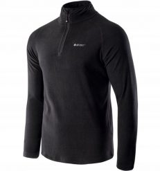 Bluza polarowa dla mężczyzn Hi-tec Dilaso. Czarne bluzy męskie Hi-tec, l, bez wzorów, z dzianiny, bez kaptura. Za 64.99 zł.