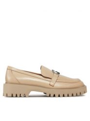 Liu Jo Loafersy Cora 01 SA4001 P0102 Beżowy. Brązowe mokasyny damskie Liu Jo, ze skóry. Za 449.99 zł.