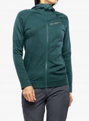 Bluza z kapturem damska Brubeck Thermo Wool by Pustelnik - green. Zielone bluzy damskie Brubeck, bez wzorów, z kapturem. Za 566.83 zł.