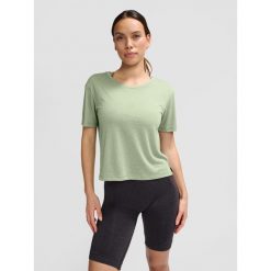 Damski jersey Hummel MT Light Burnout. Szare koszulki sportowe damskie Hummel, bez wzorów, z jersey, klasyczne, bez kołnierzyka. Za 182.00 zł.