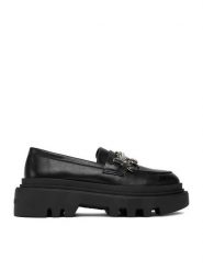 Juicy Couture Loafersy CEO-HY63020S-6A Czarny. Czarne półbuty damskie Juicy Couture, bez wzorów, z materiału, bez obcasa, na płaskiej podeszwie, bez zapięcia. Za 219.99 zł.