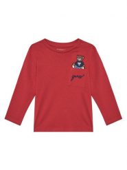 Guess Bluzka N4BI06 I3Z14 Czerwony Regular Fit. Czerwone t-shirty dla chłopców Guess, z aplikacjami, z bawełny, bez ramiączek. Za 79.99 zł.
