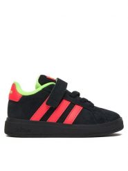 Adidas Sneakersy Grand Court 2.0 JP9353 Czarny. Czarne buty sportowe chłopięce Adidas, bez wzorów, ze skóry, bez zapięcia. Za 179.99 zł.