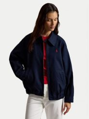 Polo Ralph Lauren Kurtka przejściowa 211A96311002 Granatowy Oversize. Niebieskie kurtki damskie Polo Ralph Lauren, xs, bez wzorów, z bawełny, bez kaptura. Za 1,698.99 zł.