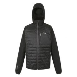 Kurtka hybrydowa męska Andreson Pro. Czarne kurtki męskie Regatta, na zimę, l, bez wzorów, z materiału, z kapturem. Za 149.99 zł.