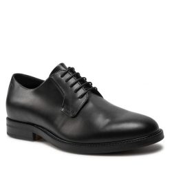 Półbuty BOSS. Czarne eleganckie półbuty Boss, wizytowe, bez zapięcia. Za 3,169.00 zł.