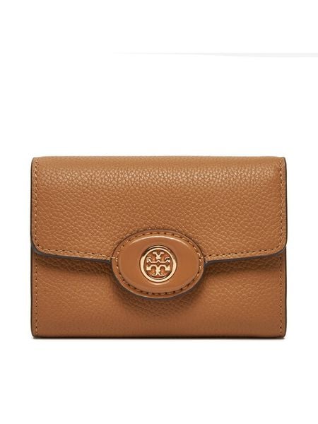 Tory Burch Portfel 165002 Brązowy. Brązowe portfele damskie Tory Burch, bez wzorów, ze skóry. Za 459.99 zł.
