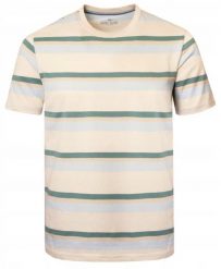 Bawełniana Koszulka Polo w Paski - Pako Jeans - Beżowa. Brązowe koszulki polo męskie Pako Jeans, l, bez wzorów, z bawełny, casualowe, bez ramiączek. Za 89.00 zł.