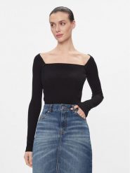 MAX&Co. Bluzka Tolone Czarny Slim Fit. Czarne bluzki damskie MAX&Co., l, bez wzorów, z syntetyku, bez kołnierzyka, bez ramiączek. Za 719.99 zł.