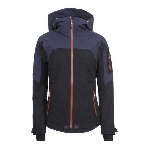 Damska Kurtka Narciarska Dacono. Czarne kurtki damskie Icepeak, xs, z aplikacjami, z materiału, długie, z kapturem, narciarskie. Za 317.99 zł.