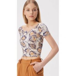 T-shirt z wężowym wzorem - Wielobarwny. Szare t-shirty damskie Sinsay, l, bez wzorów, bez kołnierzyka. W wyprzedaży za 9.99 zł.
