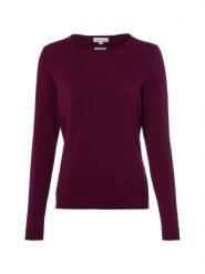 Brookshire bluzka z dzianiny Kobiety Bawełna lila, XL. Bluzki damskie brookshire, uniwersalny, bez wzorów, z bawełny, eleganckie, bez kołnierzyka, bez ramiączek. Za 199.95 zł.