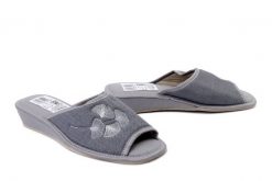 METEOR 043 Barbara szary, kapcie damskie. Szare kapcie damskie Meteor, bez wzorów. Za 47.99 zł.
