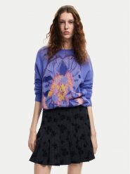 Desigual Sweter Pensee Lacroix 24WWJF52 Fioletowy Regular Fit. Fioletowe swetry damskie Desigual, s, bez wzorów, z syntetyku, bez kołnierzyka, bez ramiączek, bez kaptura. Za 369.99 zł.