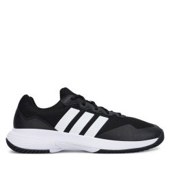 Buty do tenisa adidas. Czarne buty sportowe męskie Adidas, bez zapięcia, tenisowe. Za 244.99 zł.