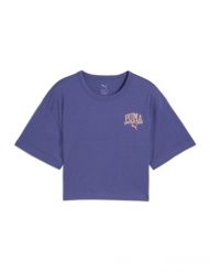Koszulka dla dziewczynek Puma Class. Niebieskie t-shirty i topy dla dziewczynek Puma, bez wzorów, bez ramiączek. Za 60.99 zł.
