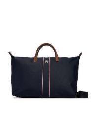 Tommy Hilfiger Torebka Popette Weekender Corp AW0AW18529 Niebieski. Niebieskie torebki do ręki damskie Tommy Hilfiger, bez wzorów, z materiału, bez dodatków. Za 649.99 zł.