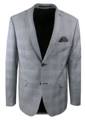 Lekka, Wełniana Marynarka - MEN'SFIELD - Popielata, Delikatna Kratka. Szare marynarki męskie MEN'SFIELD, bez wzorów, z materiału, eleganckie. Za 675.00 zł.