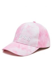 Guess Czapka z daszkiem H4GZ02 WO08O Różowy. Czerwone czapki dla dzieci Guess, z aplikacjami, z bawełny. Za 79.99 zł.