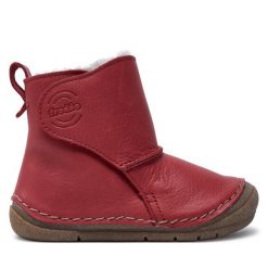 Kozaki Froddo. Czerwone buty zimowe dziewczęce Froddo, bez wzorów, bez zapięcia. Za 349.99 zł.