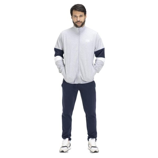 Męski dres Academy. Niebieskie buty sportowe męskie LEONE 1947 APPAREL, z dresówki, bez zapięcia, na fitness i siłownię. Za 231.51 zł.