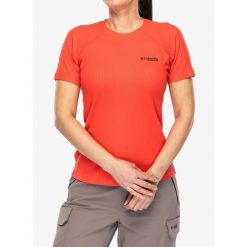 Koszulka damska Columbia DriVenture Short Sleeve. Czerwone t-shirty damskie Columbia, bez wzorów, sportowe, bez kołnierzyka. Za 230.99 zł.