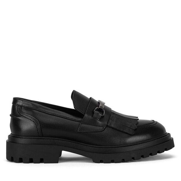 Loafersy GINO ROSSI. Czarne mokasyny damskie Gino Rossi. Za 299.99 zł.