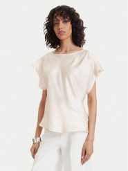 Maryley Bluzka 26EB013/31SA Beżowy jasny Regular Fit. Brązowe bluzki damskie Maryley, m, bez wzorów, z wiskozy, bez kołnierzyka, bez ramiączek. Za 249.99 zł.