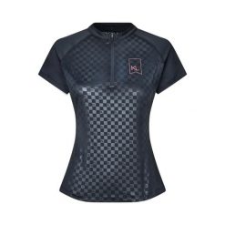 Koszulka treningowa do jeździectwa dla kobiet Kingsland KLMelanie. Niebieskie koszulki sportowe damskie KINGSLAND, bez wzorów, sportowe, bez kołnierzyka. W wyprzedaży za 287.00 zł.