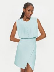 MVP Wardrobe Body MVPE4BO094.0CP0037 Granatowy Shirt Fit. Niebieskie bluzki damskie MVP Wardrobe, bez wzorów, z wiskozy, bez kołnierzyka, bez ramiączek. Za 1,149.00 zł.