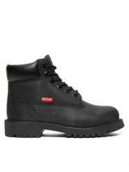 Timberland Trapery 6 In Premium Wp Boot TB0A5Y390011 Czarny. Czarne buty zimowe chłopięce Timberland, bez wzorów, ze skóry, bez zapięcia. Za 599.99 zł.