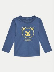 Guess Bluzka I4YI01K 8HM4 Niebieski Regular Fit. Niebieskie t-shirty dla chłopców Guess, z aplikacjami, z bawełny, bez ramiączek. Za 49.99 zł.