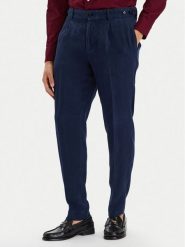 Tommy Hilfiger Spodnie materiałowe Smart Casual MW0MW42708 Granatowy Regular Fit. Niebieskie spodnie materiałowe męskie Tommy Hilfiger, m, bez wzorów, ze lnu, casualowe. Za 699.99 zł.