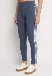 Niebieskie Legginsy z Ozdobnymi Lampasami Janiaima. Niebieskie legginsy damskie Born2be, l, bez wzorów, z jeansu, na fitness i siłownię. Za 29.99 zł.