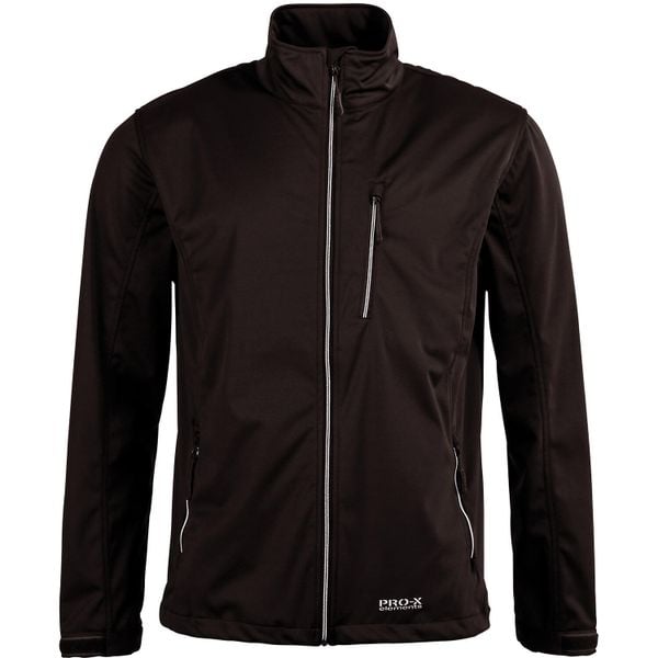 Kurtka softshell Pro-X Elements Dario. Czarne kurtki męskie PRO-X ELEMENTS, l, bez wzorów, z materiału, bez kaptura. Za 339.00 zł.