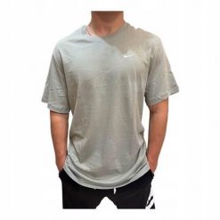 Koszulka sportowa męska Nike BV0507370. Szare koszulki sportowe męskie Nike, l, bez wzorów, z bawełny, bez kołnierzyka, bez ramiączek, na fitness i siłownię. Za 181.00 zł.