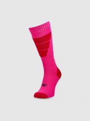 4F Skarpety narciarskie damskie - różowe 39-42. Czerwone skarpety damskie 4f, bez wzorów, z bawełny. Za 59.99 zł.