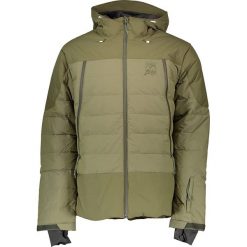 Puchowa kurtka narciarska "Cedar" w kolorze khaki. Brązowe kurtki męskie Maloja, z materiału. W wyprzedaży za 775.95 zł.