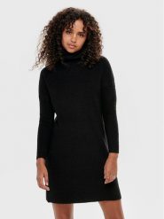 ONLY Sukienka dzianinowa Jana 15140166 Czarny Regular Fit. Czarne sukienki damskie Only, s, bez wzorów, z dzianiny, bez kołnierzyka, bez ramiączek. Za 149.99 zł.