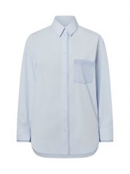 BOSS Orange bluzka koszulowa - Bonsta Kobiety Bawełna niebieski, 36. Niebieskie bluzki damskie Boss Orange, bez wzorów, z bawełny, bez kołnierzyka, bez ramiączek. Za 549.95 zł.