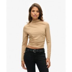 Top z długim rękawem zebrany z dzianiny. Brązowe bielizna termoaktywna damska Superdry., bez wzorów, z dzianiny, bez ramiączek, długie. W wyprzedaży za 194.55 zł.